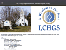 Tablet Screenshot of leecountyvahistoricalsociety.org
